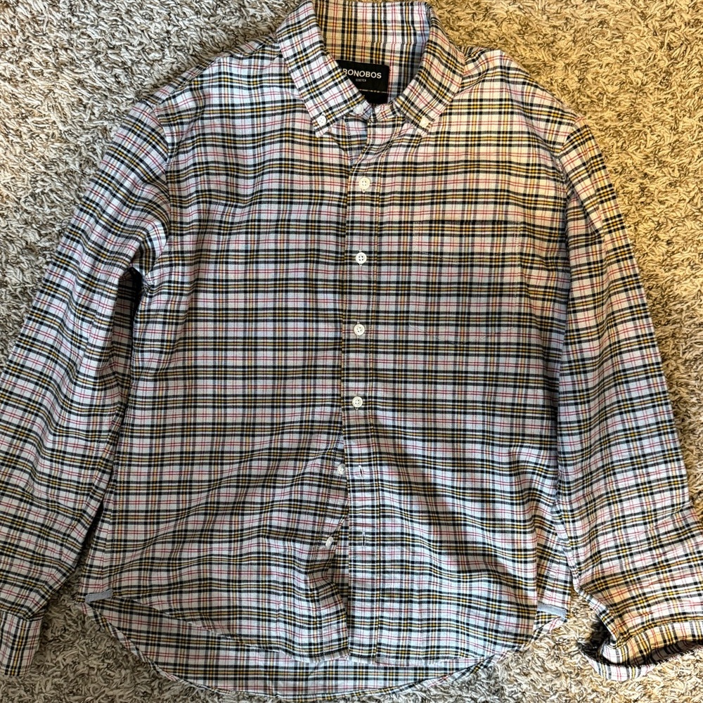 Bonobos Stretch Button Down (Medium, Slim Fit, Short)